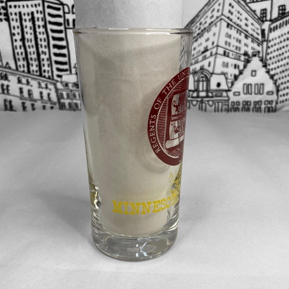 Vintage 1960s Minnesota University Gophers Drinking Glass Seal Tumbler 12 OZ - Picture 3 of 12
